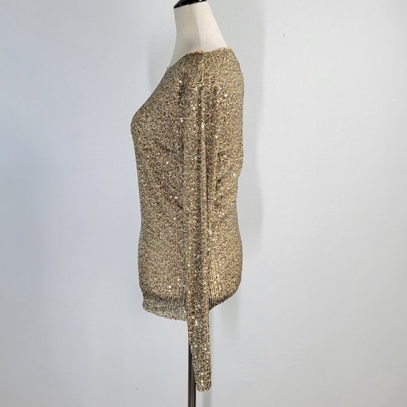 FREE PEOPLE INTIMATELY gold rush long sleeve top Sz M NEW - Picture 6 of 11